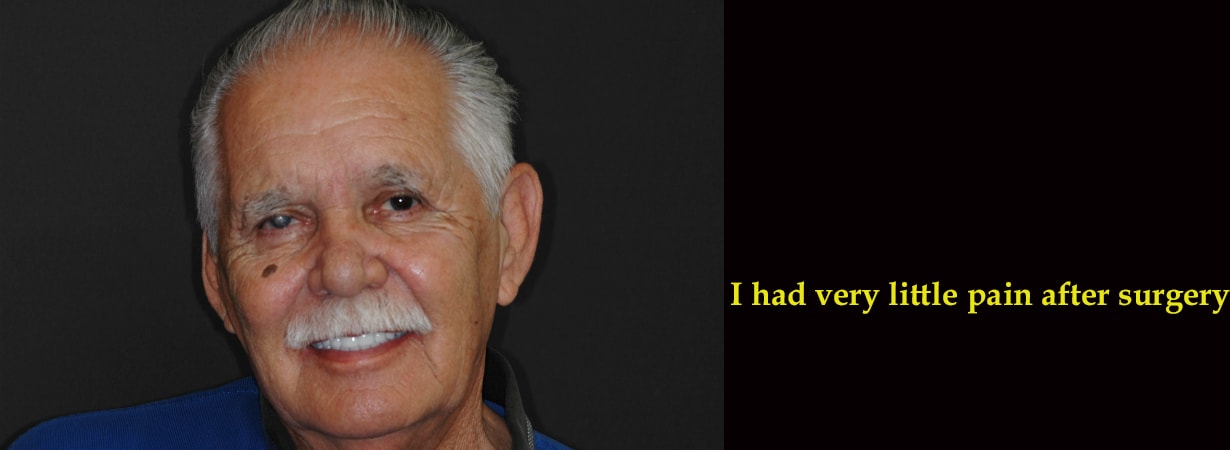 Happy patient after dental implant restoration