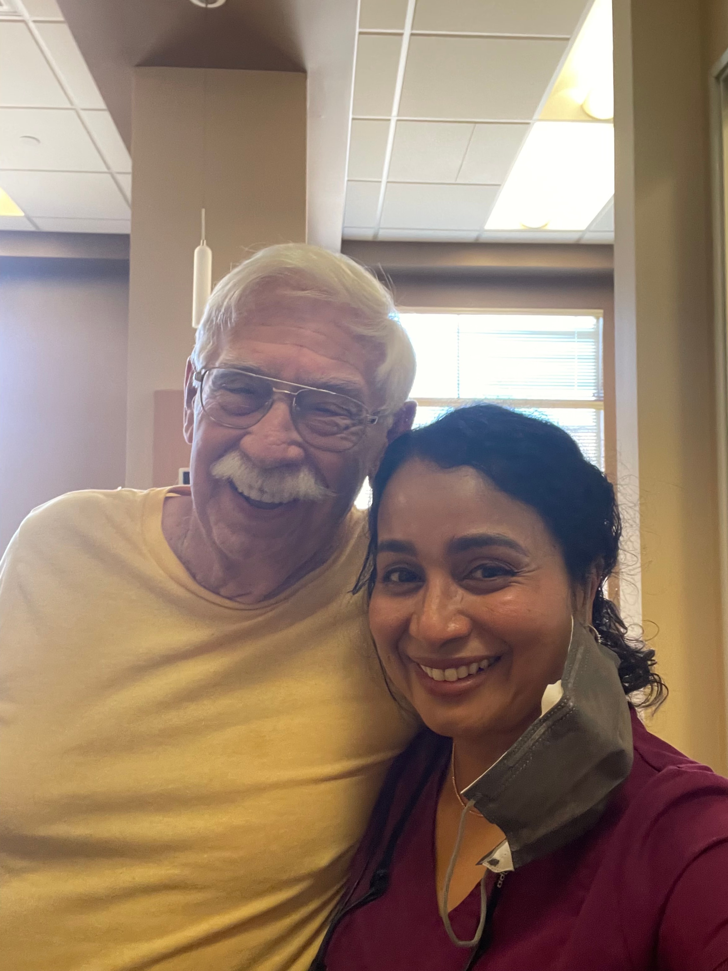 Patient with affordable dental restoration